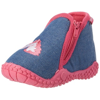 Playshoes Hausschuh Einhorn, Jeansblau, 20/21