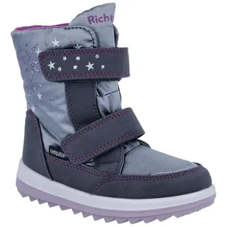 Richter Kinderschuhe Mädchen Winterstiefel Stiefel Grau Freizeit, Schuhgröße:33 EU