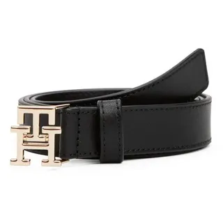 Tommy Hilfiger Damen Gürtel Logo 2,5 cm aus Leder, Schwarz (Black), 95 cm