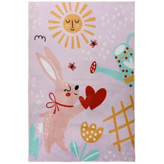 OBSESSION Kinderteppich "Magic Kids ML 106", rechteckig 8 mm Höhe niedliches Hasen Motiv, waschbar, Kinderzimmer,