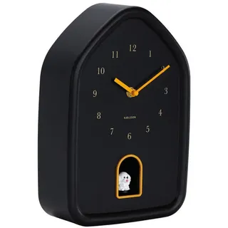Karlsson Wanduhr , Schwarz , Kunststoff , 20x29.1 cm , Schlagwerk , Dekoration, Uhren, Wanduhren