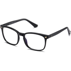 DUCO Blaulichtfilter Brille Damen Herren Bildschirmbrille,Vintage ohne Stärke Blaulicht Brille UV Schutz Anti-Müdigkeit 5201S