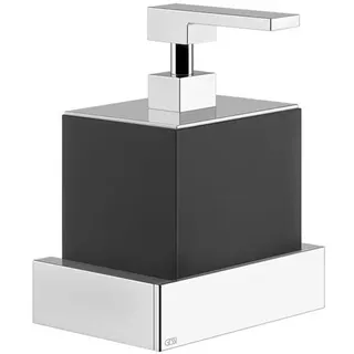 Gessi Rettangolo Accessoires Seifenspender zur Wandmontage, Behälter schwarz, 20814727, Farbe: Messing gebürstet PVD