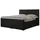 Boxspringbett 120x200 mit und Boxspringbett 120x200 mit und 120x200 Schwarz Kunstleder H3 Schwarz