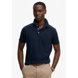 Superdry Poloshirt "CLASSIC COTTON LINEN POLO" aus tollem Baumwoll-Leinen-Mischgewebe, hampton navy
