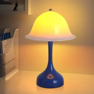 ZMH LED Tischlampe Kabello Nachttischlampe - Akku Touch Tischleuchte USB Aufladbar Wohnzimmerlamp Dimmbar 3 Farbtemperaturen Tischlampen Modern Nachtlicht Lampe f1r Arbeitszimmer B1ro Esszimmer - Blau