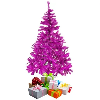 Mojawo Weihnachtsbaum Künstlicher Tannenbaum Lila/Pink 150 cm