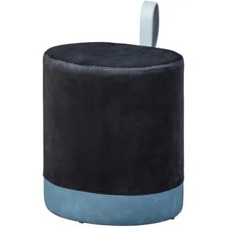 ebuy24 Pouf schwarz und blau , Schwarz , Holzwerkstoff , 38x43x32 cm , Wohnzimmer, Sessel, Hocker & Hockerbänke, Poufs