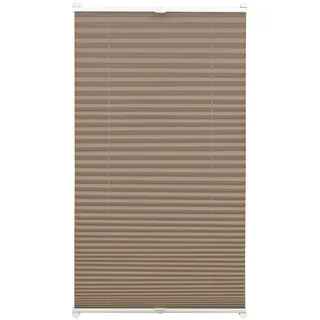GARDINIA EASYFIX Plissee mit 2 Bedienschienen, Taupe, 90 x 210 cm