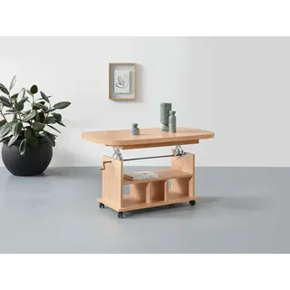 Hela Couchtisch auf Rollen Braun Buche 107 x 54 cm