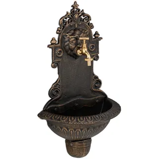 Relaxdays Wandbrunnen mit Wasserspeier Kupfer