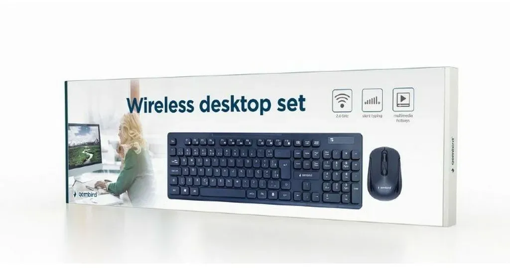 Bild von Wireless desktop set USB QWERTY Englisch Schwarz