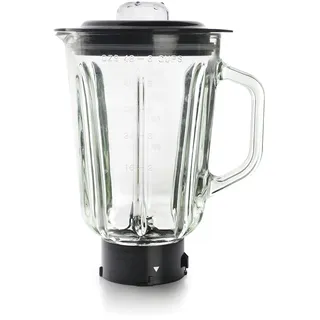 Lacor 69584 Mixbecher Delicy, Behälter aus Glas, ideal für Säfte, Smoothies und Cremes, 4 Klingen, luftdichter Deckel, 1,5 l