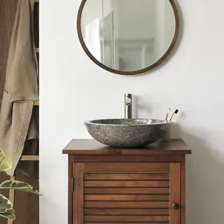 Calypso - Waschbecken aus Marmor Grey ∅ 43 cm