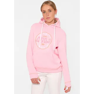 Hoodie ZWILLINGSHERZ "Cat Mom", Damen, Gr. XXL, rosa, Sweatware, Obermaterial: 50% Baumwolle, 50% Polyester, regular fit normal, V-Ausschnitt, angesetztes Bündchen mit Daumenlöchern, Sweatshirts Hoodie, mit aufgesticktem Katzenmotiv und Kontrastnähten