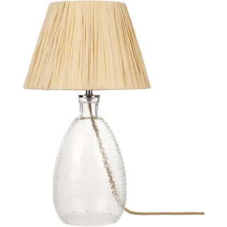 Beliani Tischlampe Transparent Beige 2 St.