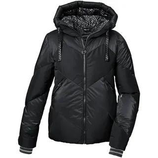 KILLTEC Damen Skijacke/Funktionsjacke in Daunenoptik mit abzippbarem Schneefang KSW 100 WMN SKI QLTD JCKT, schwarz, 46, 42036-000