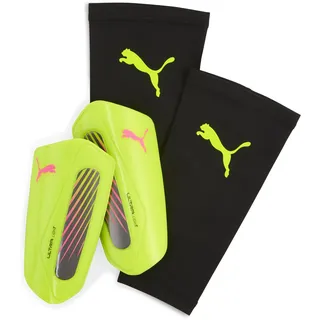 Puma ULTRA Light Strap, Unisex Schienbeinschoner, Yellow Alert-Puma Aged Silver, L