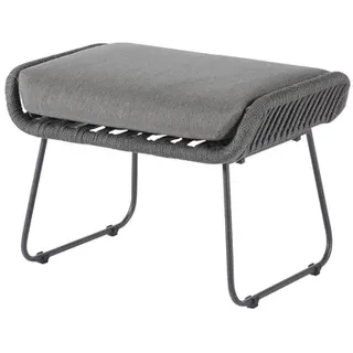 Diamond Garden Naxos Fußhocker Edelstahl/Rope inkl. Kissen