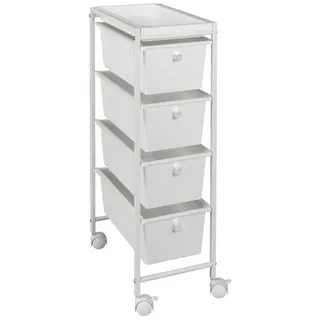 Wenko Rollwagen 4 Ablagen Nieschenwagen Nischenregal Standregal