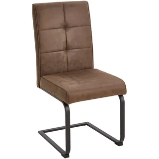 Livetastic Schwingstuhl , Braun , Holz, Metall, Textil , Pappel , Sperrholz , Füllung: Schaumstoff , C-Form , 47x98x62 cm , Esszimmer, Stühle, Schwingstühle