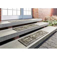 Bild von Stufenmatte »Outdoor, 2er Set«, rechteckig, Outdoor-Stufenmatten, Stein Motiv, Gartenbereich, Außenbereich, grau