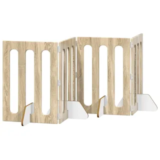 vidaXL Faltbarer Haustierzaun 4 stk. Sonoma-Eiche 201 x 38 x 70 cm - Braun