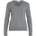 Ril Pullover Mit V-ausschnitt Medium Grey Melange XL