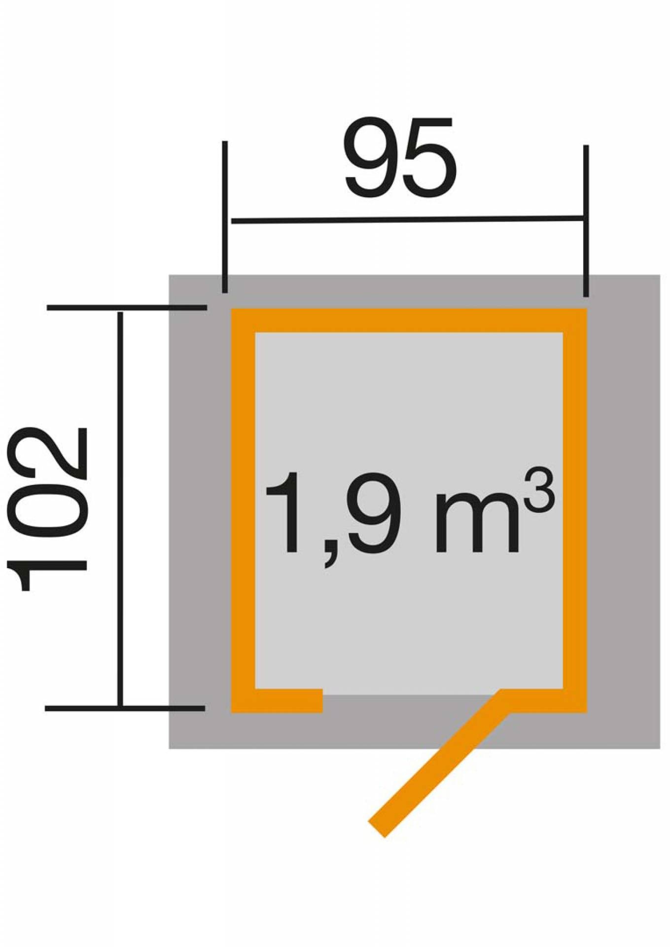 Bild von Gartenhaus 367 1,02 x 0,95 m grau