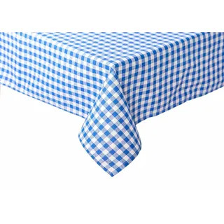 texpot Landhaus Tischdecke 110 x 110 cm blau-weiß Kariert 5 mm Karo 100% Baumwolle