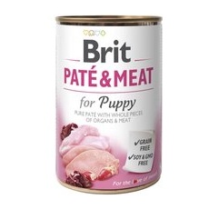 6x400g Puppy Paté & Meat Brit Hrană umedă câini