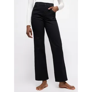Angels 5-Pocket-Jeans ANGELS "Lara", Damen, Gr. 46, Länge 28, schwarz, Denim/Jeans, Obermaterial: 67% Baumwolle, 28% Polyester, 5% Elasthan, unifarben, weit lang, Jeans 5-Pocket-Jeans, mit Stretchanteil