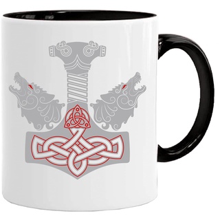 Wikinger Tasse | Hammer of Thor | Kaffee säuft Kaffee-Becher Geschenk Geschenkidee für alte Männer Papa Opa Kaffeetasse Wikinger-Motiv Tasse mit Spruch