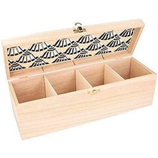 Artemio Tee-Box Japan-3 Fächer, 30 x 10 cm, Holz, 30 x 10 cm