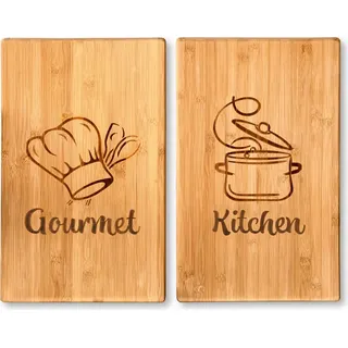 KESPER Schneidebrett-Set Bambus 2-tlg. 50 x 28 x 2,8 cm Braun
