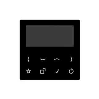 Jung DABA-DISPSW Display für das Smart Radio DAB+, Serie AS/A, schwarz DABADISPSW DAB A-DISP SW