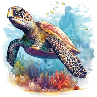 Shengxi Meerestiere Wandtattoo Badezimmer, Ozean Wandaufkleber Kinderzimmer Mädchen Jungen, Wandsticker Dekoration Badezimmer Unter Dem Meer, Fliesensticker Bad Wasserdicht Deko Schildkröte 30cm
