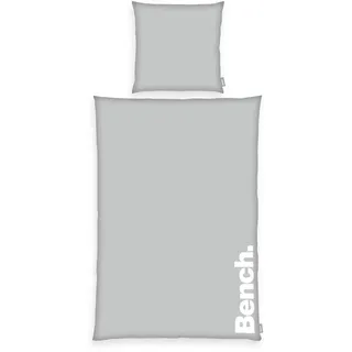 Herding Bench Bettwäsche-Set, Renforcé-Baumwolle hellgrau 135x200+80x80 cm,
