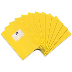 Oxford Heftumschlag A5, Bast, mit Beschriftungsetikett, gelb, 10 Stück