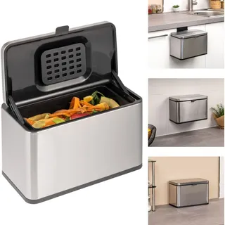 ELUNO Biomülleimer 3 l Silber