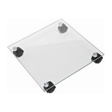 Pflanzenroller Glas Klar eckig 35 cm x 35 cm