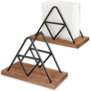 Serviettenhalter, 2 Stück Serviettenrahmen, Serviettenhalter aus Eisen, Dreieckige Servietten Halter, Moderner Papierhandtuchhalter, Serviettenständer für Tischdekoration im Restaurant