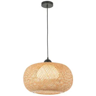 Endon Hängeleuchte , Naturfarben, Schwarz , Holz , Rattan , rund , 155 cm , Ce , Lampen & Leuchten, Innenbeleuchtung, Hängeleuchten, Pendelleuchten