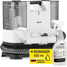 N8WERK Waschsauger Portable Clean | Inkl. Reinigungsmittel | Polster- und Teppichreiniger, leicht und kompakt | Fleckenentferner, leistungsstarker 400 Watt Motor, Frisch- und Schmutzwassertank