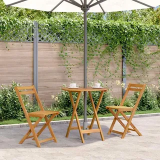 vidaXL Klappbarer Gartentisch 70 cm Massivholz Akazie - Braun