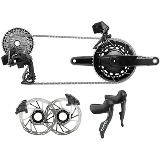 Sram Force E-tap Axs E1 2x Hidro Flat Mount Cl Fahrradkomponentengruppe - Black - 36t