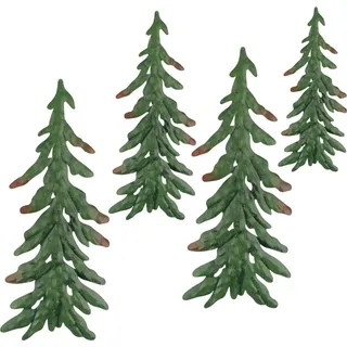 Weihnachtsdekoration Metall Weihnachtsbäume hängen 4pcs grün - Grün