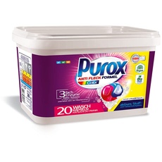 PUROX CAPS COLOR (20 WL) Wasch Caps 2 Kammern für Colortextilien IML Waschmittel 360 g
