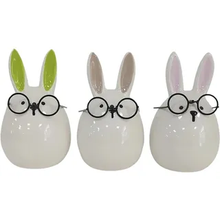 Boltze Figur Brilly 3-fach Sortiert 10 cm x 7 cm x 10 cm Beige