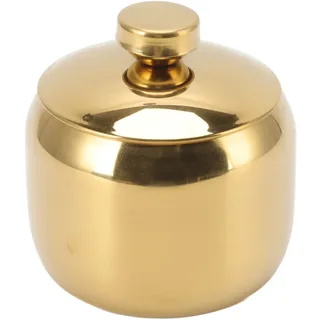 Gewürzbehälter aus Edelstahl, goldfarben, für Salz, Zucker und Pfeffer, mit Deckel - Gold